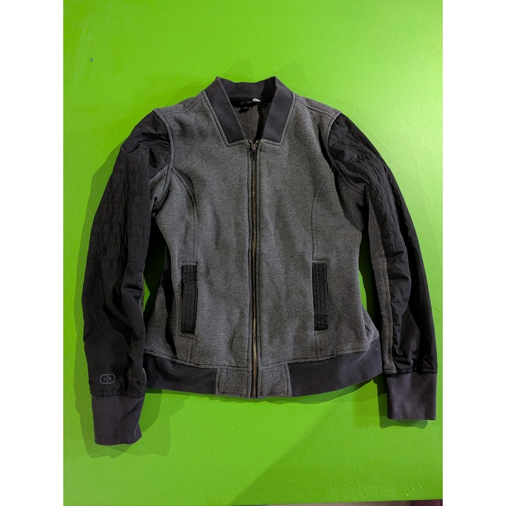 OGIO Ladies Crossbar Jacket Gray Black Medium Performance Zip Up